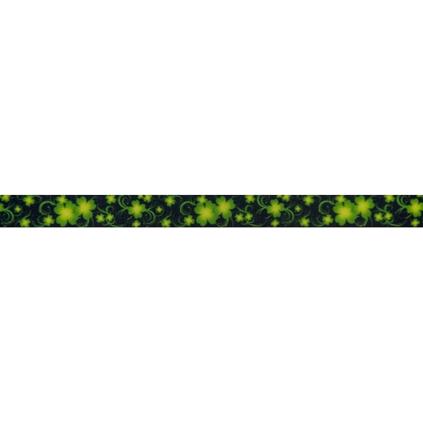 1 Inch Clovers in The Wind Polyester Webbing 5 Yards Country Brook Design 1 Inch Clovers in The Wind Polyester Webbing 5 Yards Country Brook Design